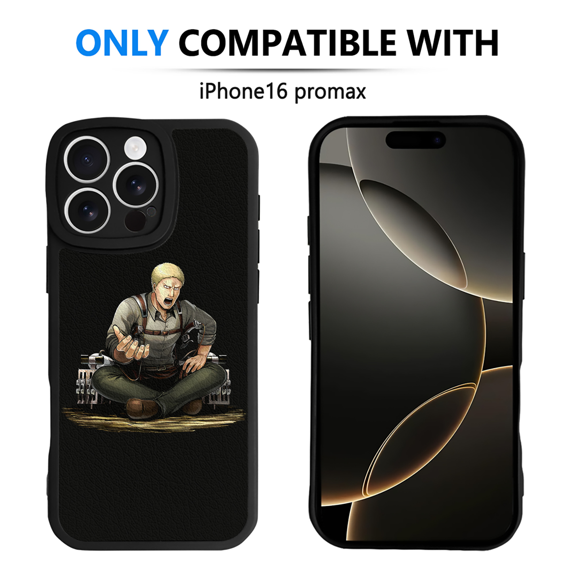 （画像用） 進撃の巨人 ライナー・ブラウン Attack on Titan Reiner Braun 【iPhone 16シリーズ対応】シリコンスマホケース（レザー調） 材質：シリコン
